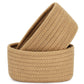 ?2 Pack?Abenkle Small Woven Baskets, Tiny Oval Shallow Storage Baskets, Mini Cotton Rope Empty Decorative Basket, Boho Little Or