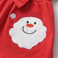 3Pcs Baby Girl Clothes Ruffle Bow Tie Christmas Shirt Tops Striped Pants Headband Outfit Sets (Red, 9-12 Months)