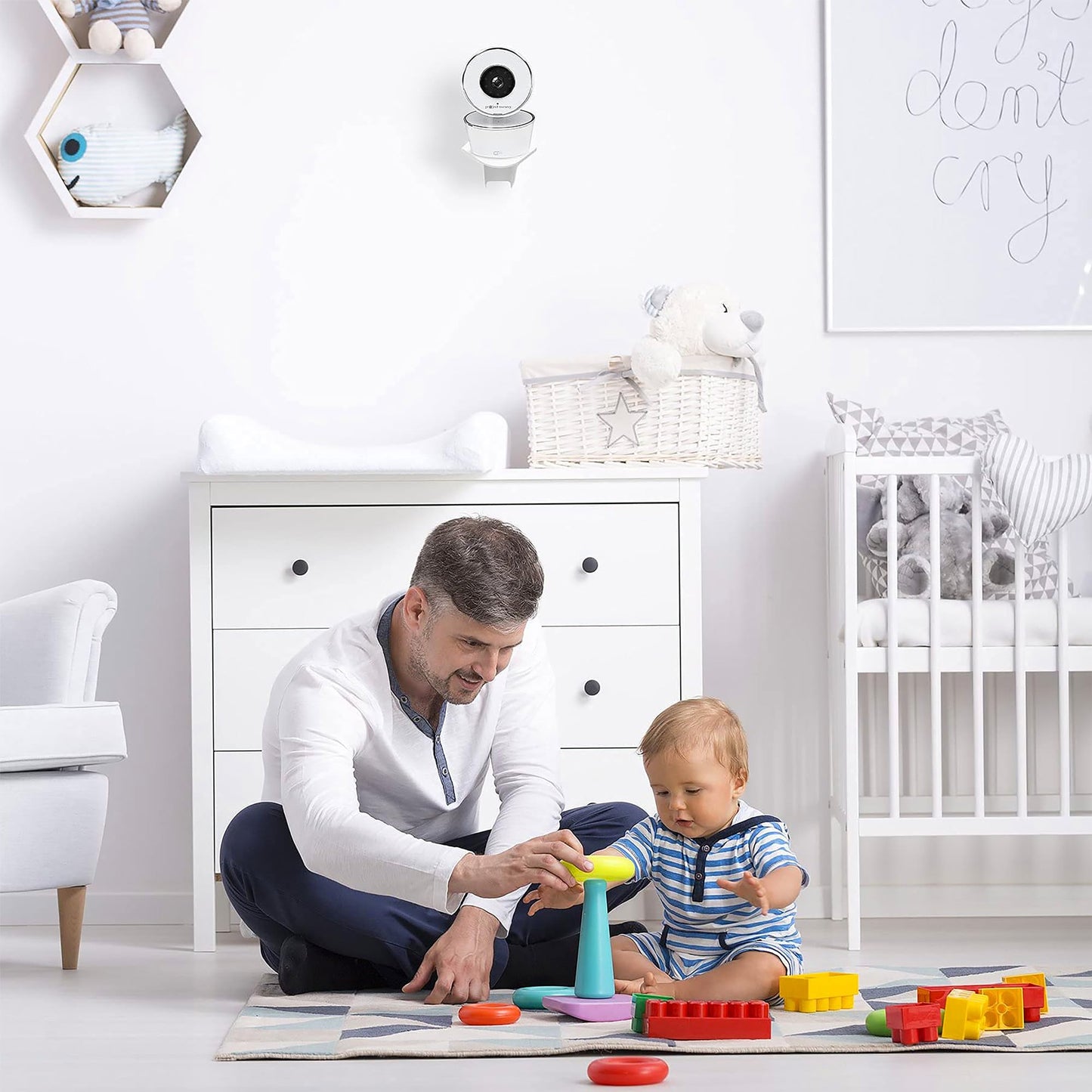 Vusee Anywhere Baby Monitor Mount - Universal Baby Camera Holder; Indoor Security Camera Holder - Small Adhesive Shelf By Storag