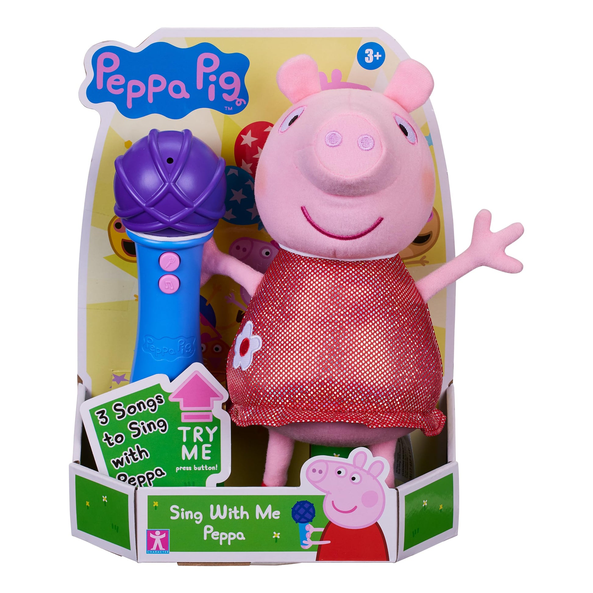 Peppa Pig, Sing With Me Peppa, Interactive Plush, Musical Plush Toy with Microphone, Toys, Preschool Gift