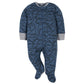 Gerber Baby Boys' 4 Pack Sleep 'N Play Footie, Dinosaur Blue, 6-9 Months