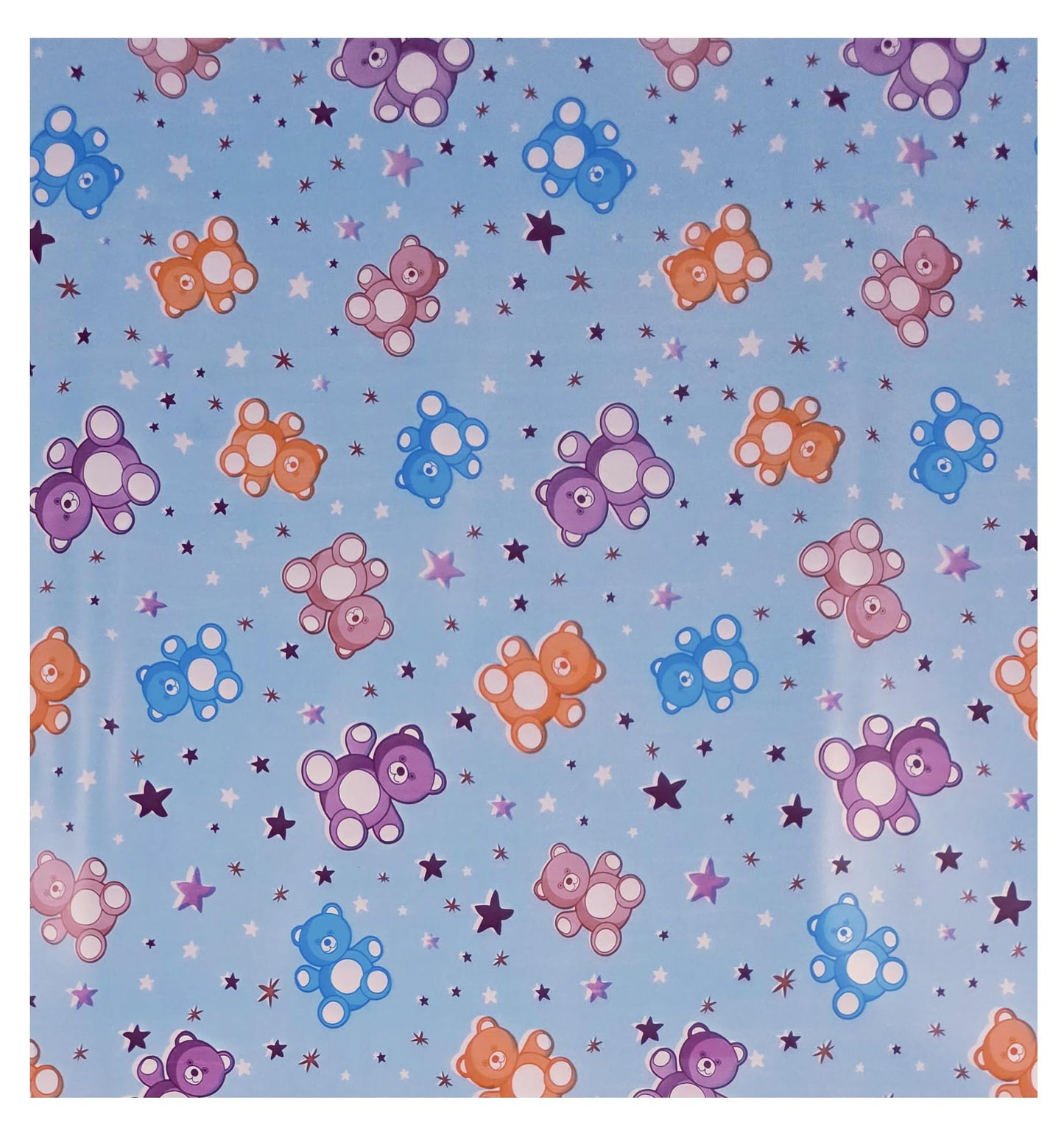 Pookie Plastic Sheet | Rubber Sheet For Babies | Bed Wetting Protector | 012 Months | 90 X 90 Cm (Blue Starbear)