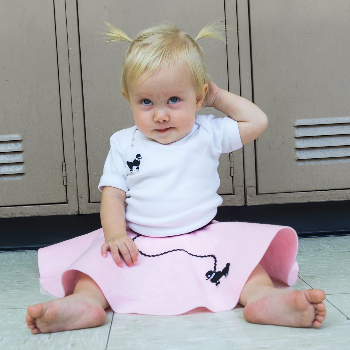 Hip Hop 50'S Shop Baby And Toddler Poodle Skirt (Light Pink, Baby)