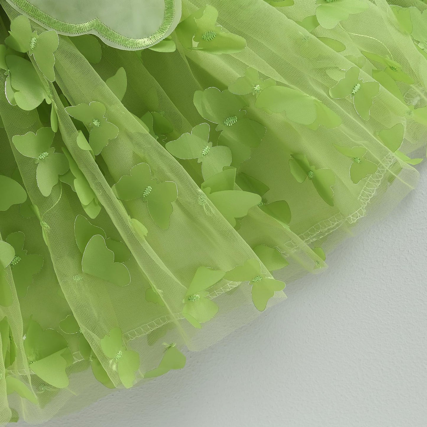 Toddler Baby Girl Tutu Dress, Butterfly Fairy Dress Layered Princess Dresses For Birthday Photo Shoot Outfit (Green Butterfly, 1