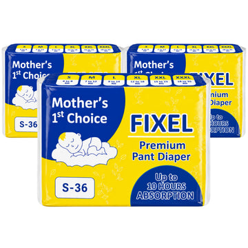 Fixel Baby Diaper Pants Small S Size Pack Of 3 (108 Pieces)
