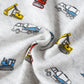 Family Feeling 4 Piece Baby Boys Excavator Pajamas Long Sleeve 100% Cotton Toddler Pjs 18-24 Months