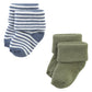 Hudson Baby Unisex Baby Cotton Rich Newborn And Terry Socks, Blue Sage Stripe, 6-12 Months