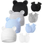 8 Pieces Newborn Baby Hats and Mittens Set, Cute Bear Ears Beanies Infant Beanie Hats No Scratch Baby Mittens Unisex Infant Mitt