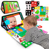 beetoy Tummy Time Baby Mirror Toys with Black and White Pattern, High Contrast 3D Activity Play Crinkle Toys Baby Mirror for New