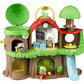 Timber Tots: The Klorofils Schoolhouse - 13pc Nature Toy Playset, 3 Animal Figurines & Accessories, Rotate-Snap-Crank Features,