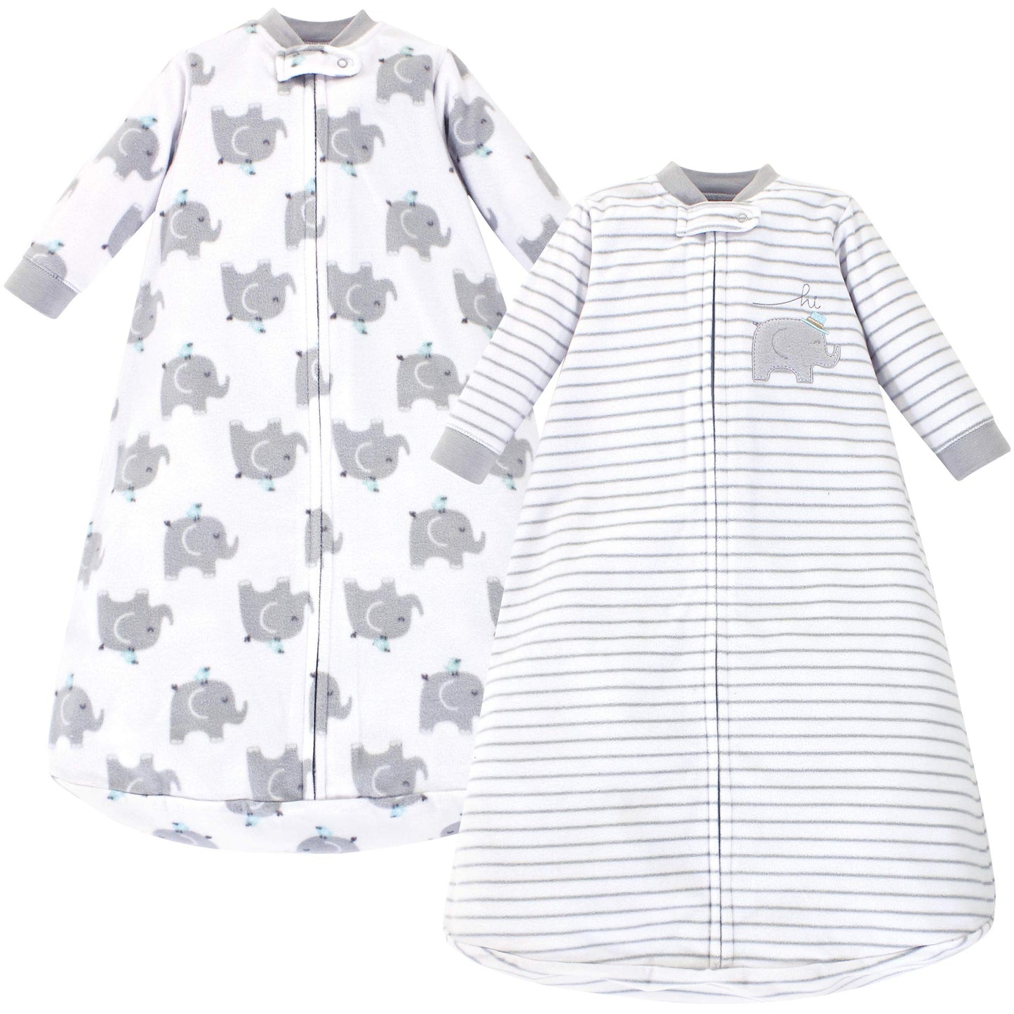 Hudson Baby Unisex Baby Long-Sleeve Fleece Sleeping Bag, Elephants, 0-9 Months
