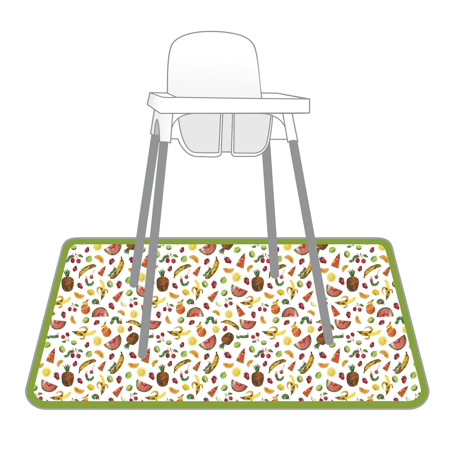 Bapronbaby Eric Carle Tropical Fruit Splash Mat - Waterproof Catch-All For Under High Chairs, Floors, Tables, Playtime Or Arts &