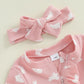 Ayalinggo Valentines Baby Girl Outfit Bowknot Heart Footie Romper Long Sleeve Onesie Newborn Christmas Clothes (Easter Bunny Pri