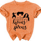 Lazychild It'S Just A Bunch Of Hocus Pocus Halloween T Shirt Toddler Boys Girls Sanderson Sister Graphic Tee Shirts(Orange,130)