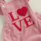 Yingisfitm My First Valentines Day Baby Girl Outfit Newborn Love Heart Bubble Romper Infant Jumpsuit Cute Baby Girl Clothes (Pin