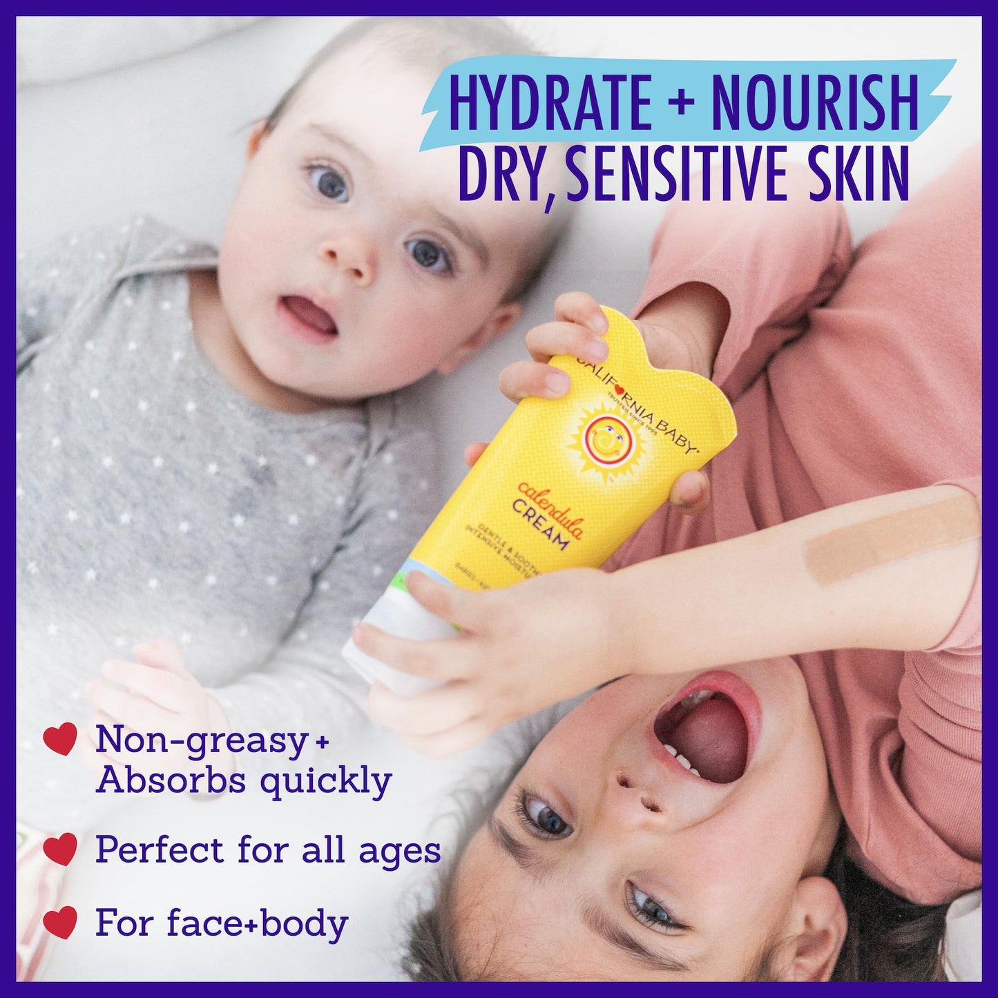 California Baby Calendula Cream  Soothing Baby Cream  Allergy Friendly  Plant-Based  Soothes And Moisturizes Irritated, Dry Skin