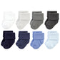 Hudson Baby Unisex Baby Cotton Rich Newborn And Terry Socks, Solid Blue Gray 8 Pack Terry, 6-12 Months