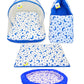 Toddylon Baby Bedding Set New Born Cotton Mattress With Net Carry Bed Gaddi & Reversible Bed (06 Months) Blue