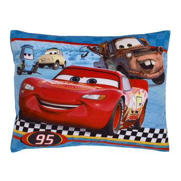 NoJo Disney Cars Radiator Springs Lightning McQueen & Tow-Mater Decorative Throw Pillow - Soft and Comfortable