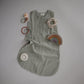 mushie Baby Wearable Blanket | 100% Organic Cotton Muslin | Sleeping Bag For Infants (Sage)
