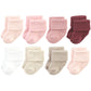 Hudson Baby Unisex Baby Cotton Rich Newborn And Terry Socks, Solid Pink Neutral, 6-12 Months