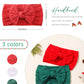 Jollybows Baby Girl Headband Bows Nylon Head Wraps Newborn Hairbands Infant Toddler Hair Bow (4- Red Green White- Merry Christma