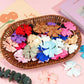 30Pcs 2 Inches Baby Girls Hair Bows Ties Mini Pinwheel Boutique Elastic Hair Rubber Ribbon Hair Band Accessories For Kids Toddle