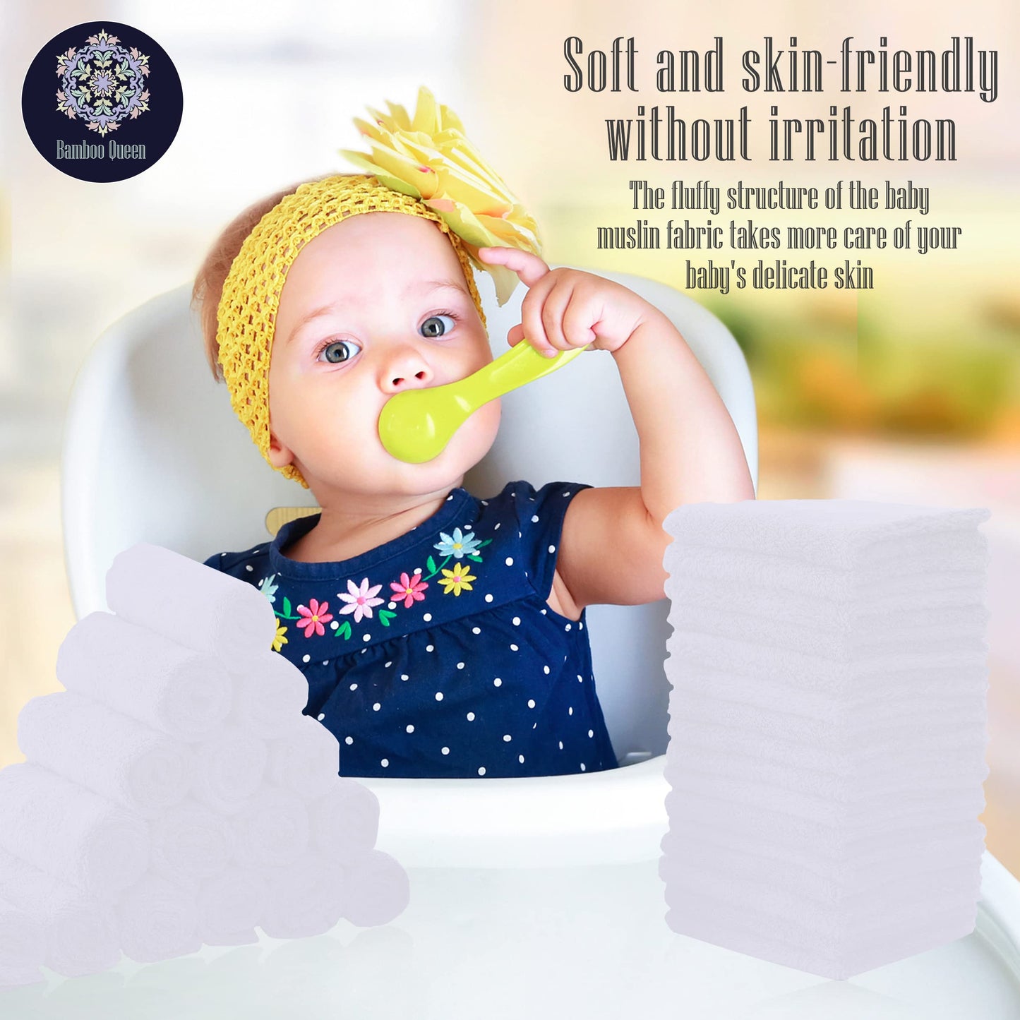 32 Pack Baby Washcloths - 10X10 Inch, Luxury Coral Fleece - Extra Absorbent And Soft Wash Clothes For Newborns, Infants And Todd