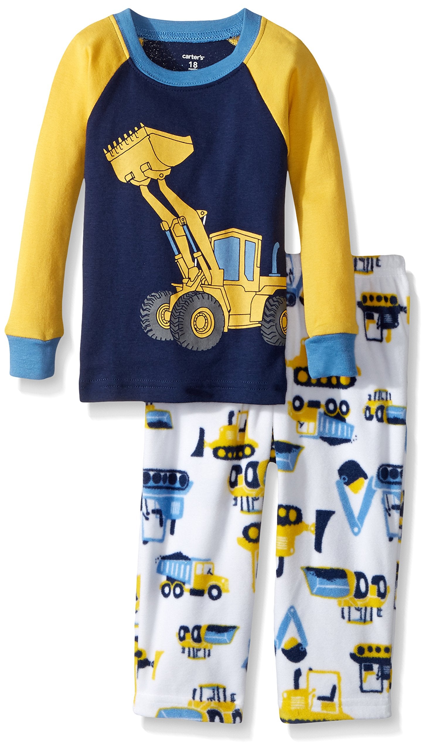 Carter'S Baby Boys' 2 Pc Fleece 327G131, Yellow Tractor, 12M