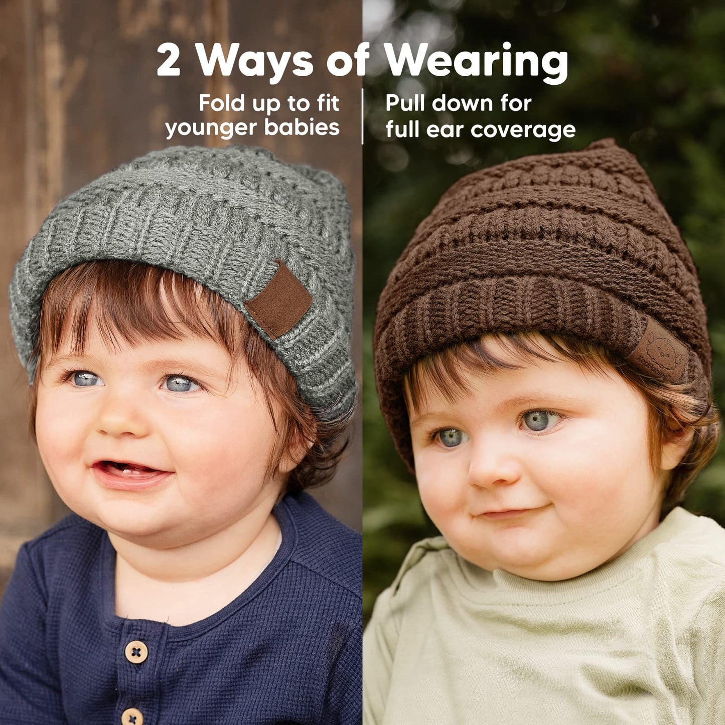 3-Pack Baby Beanies, Baby Hats - Newborn Hats, Baby Boy Hats, Baby Girl Hats For Winter (Mars)