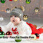 Funky Junque Baby Girl Winter Hat Double Pom Pom Beanie For Baby By Warm Knit Infant Skull Cap 2 Pack Ivory & Grey