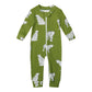 Owlivia Organic Cotton Baby Boy Girl Zip Up Sleep N Play, Footless, Long Sleeve(6-12 Months, Green Cheetah & Stripes)