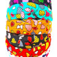 Set of 6 Multicolour Printed Cloth Baby Heart Hairband