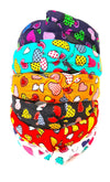 Set of 6 Multicolour Printed Cloth Baby Heart Hairband
