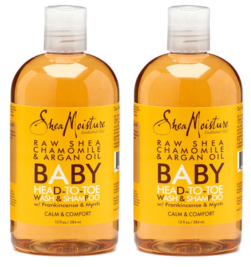 Shea Moisture Baby Shampoo & Wash 13 Ounce Chamomile & Argan Oil (384Ml) (2 Pack)