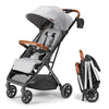 Bombi Bebee V2 Lightweight Baby Stroller - Premium Vegan Leather, One-Hand Fold, Infinite Recline, Aircraft-Grade Aluminum Frame