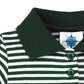 College Baby Striped Game Day Polo Dress With Bloomer - Colorado State Rams Logo - Hunter/White - 12 Months