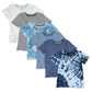 Honestbaby Baby Organic Cotton Short Sleeve T-Shirt Multi-Packs, Tie Dye Blues, 2T