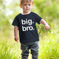 Big Bro Shirt Boy Big Brother Announcement Shirt For Baby Boys Toddler Promoted To (Charcoal Black, 4 Years)