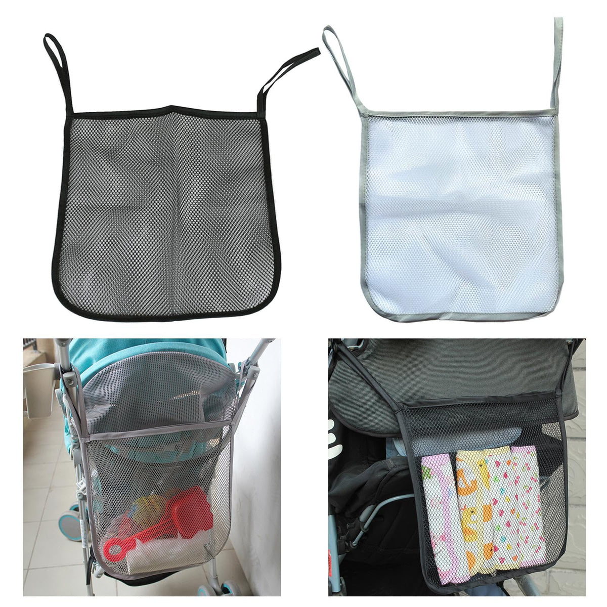 STYLEHEAVEN Baby Stroller Hanging Bag Stroller Organizer Bag for Diaper Baby Cloth Nappy Black