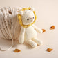 Natural Crochet Stuffed Animal for Babies Newborn Knitted Doll Baby Rattle Soft Cotton Sleep Toy Baby First Friend Gift for Baby