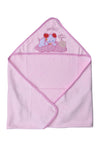 Good Luck 100% Soft Cotton Baby Hooded Towel for Bathing (Towel Baby Pink)