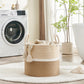Kakamay Large Blanket Basket (18 'X18 'X16 '),Woven Baby Laundry Hamper For Storage, Cotton Rope Blankets Baskets For Nursery