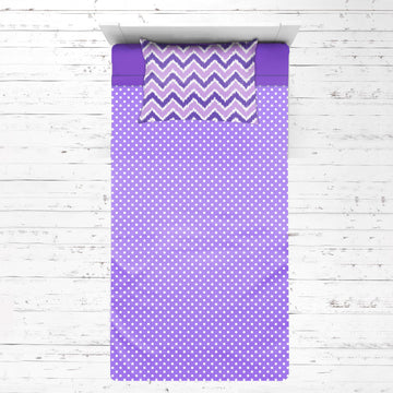 Bacati - Mix N Match Zigzag/Dots 3 Pc Girls Toddler Bed Sheet Set Including Fitted Sheet, Flat Sheet And Pillow Case For Us Stan