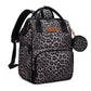 Wrangler Leopard Print Backpack Multifunction Baby Travel Bag with Changing Pad, Stroller Straps and Pacifier Case WG2204-91103L