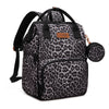 Wrangler Leopard Print Backpack Multifunction Baby Travel Bag with Changing Pad, Stroller Straps and Pacifier Case WG2204-91103L