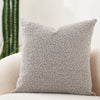 Domvitus Luxury Decorative Throw Pillow Cover 18 X 18 Inch Textured Boucle Square Sofa Couch Pillow For Living Room Woven Accent