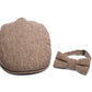Born To Love Baby Boys Hat Vintage Driver Cap, Tan With Bow, 6-12 Months