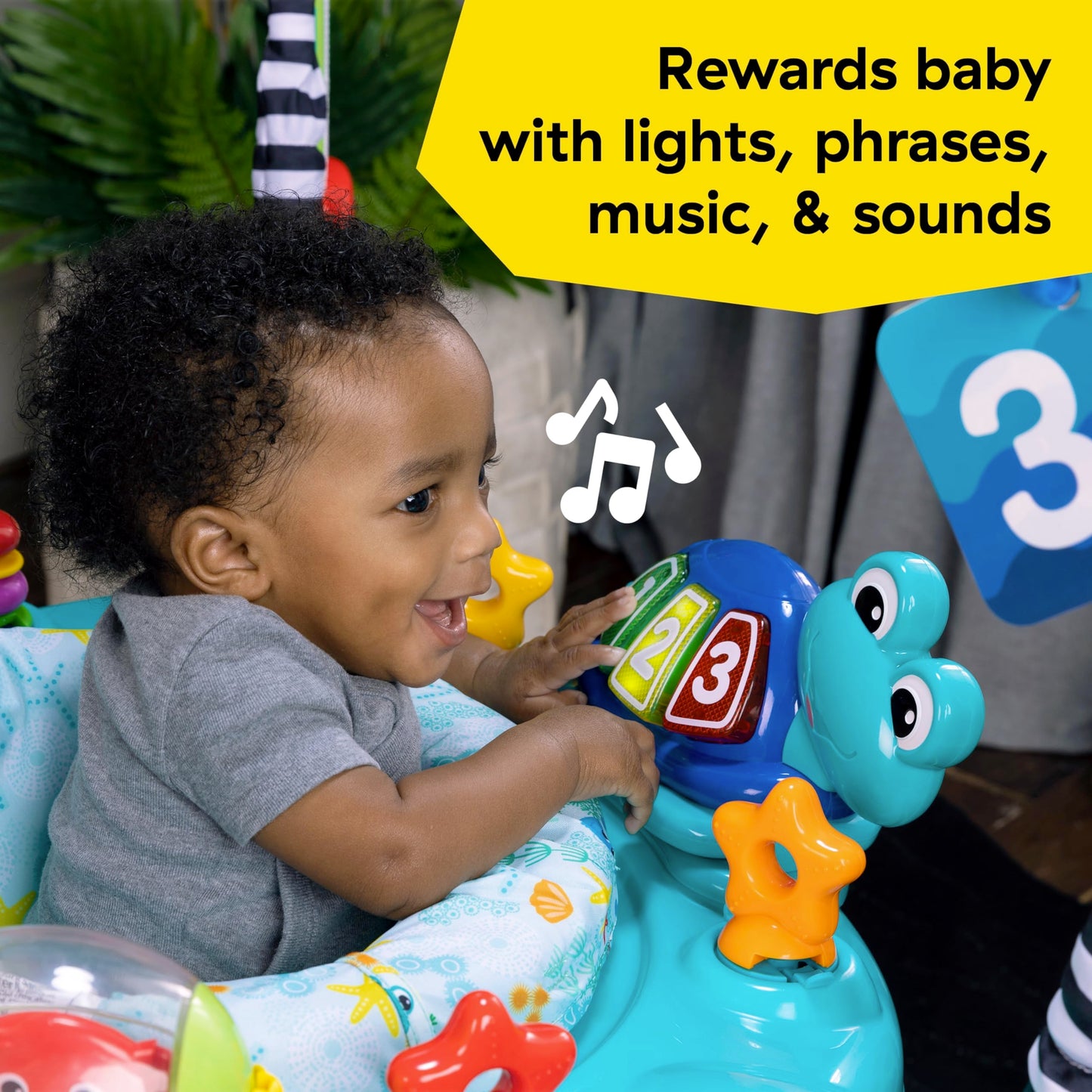 Baby Einstein Ocean Explorers Curiosity Cove 2-in-1 Educational Activity Jumper and Floor Toy, Max weight 25 lbs., Ages 6 Months