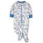 Onesies Brand Baby Boys' 4-Pack Sleep 'N Play Footie, Blue Dino, Newborn